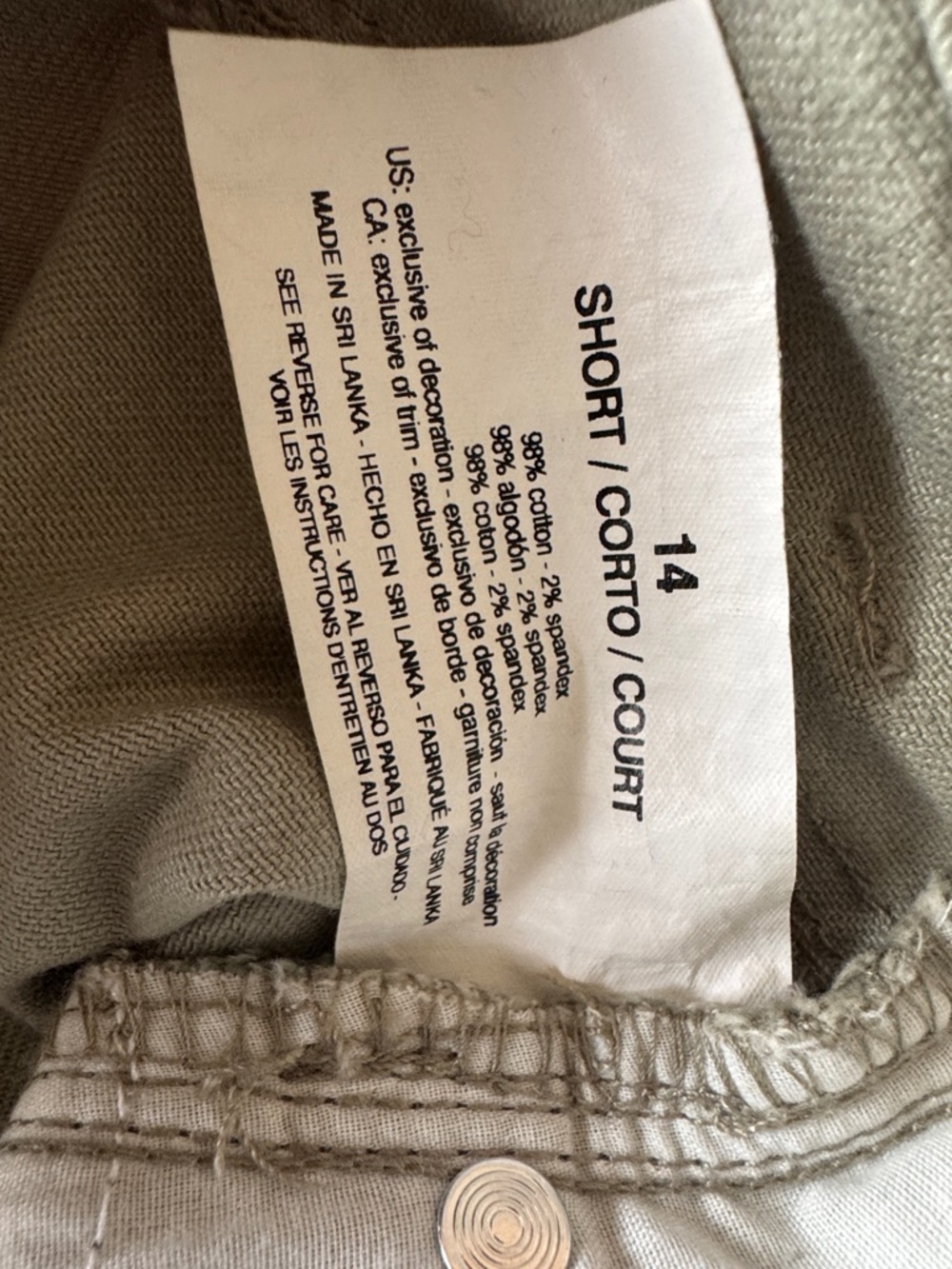 Gloria Vanderbilt Amanda Jeans 14 Short NWT Olive Tapered Classic Rise Stretch - Picture 7 of 13